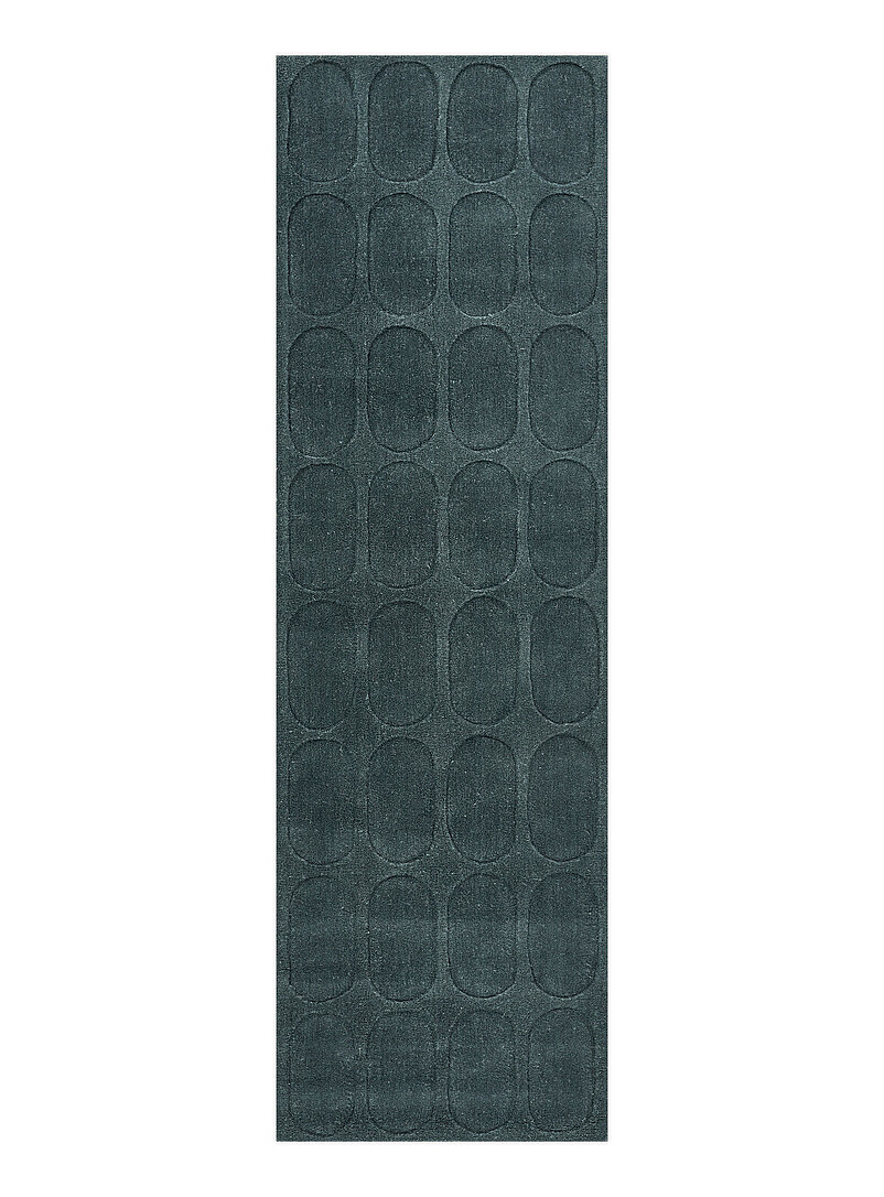 Contour embossed geometric patterns handwoven hallway rug 70 x 245 cm product image (primary)