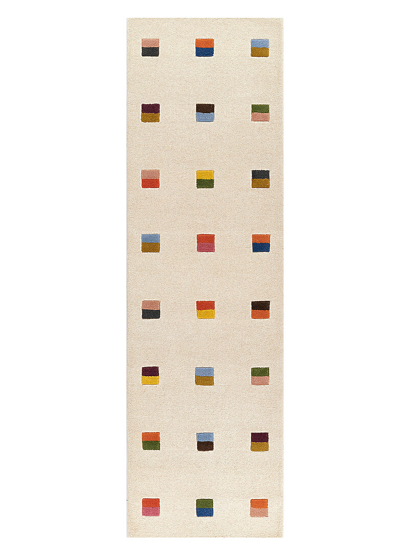 Form colourful checkers handcrafted hallway rug 70 x 245 cm product image (primary)