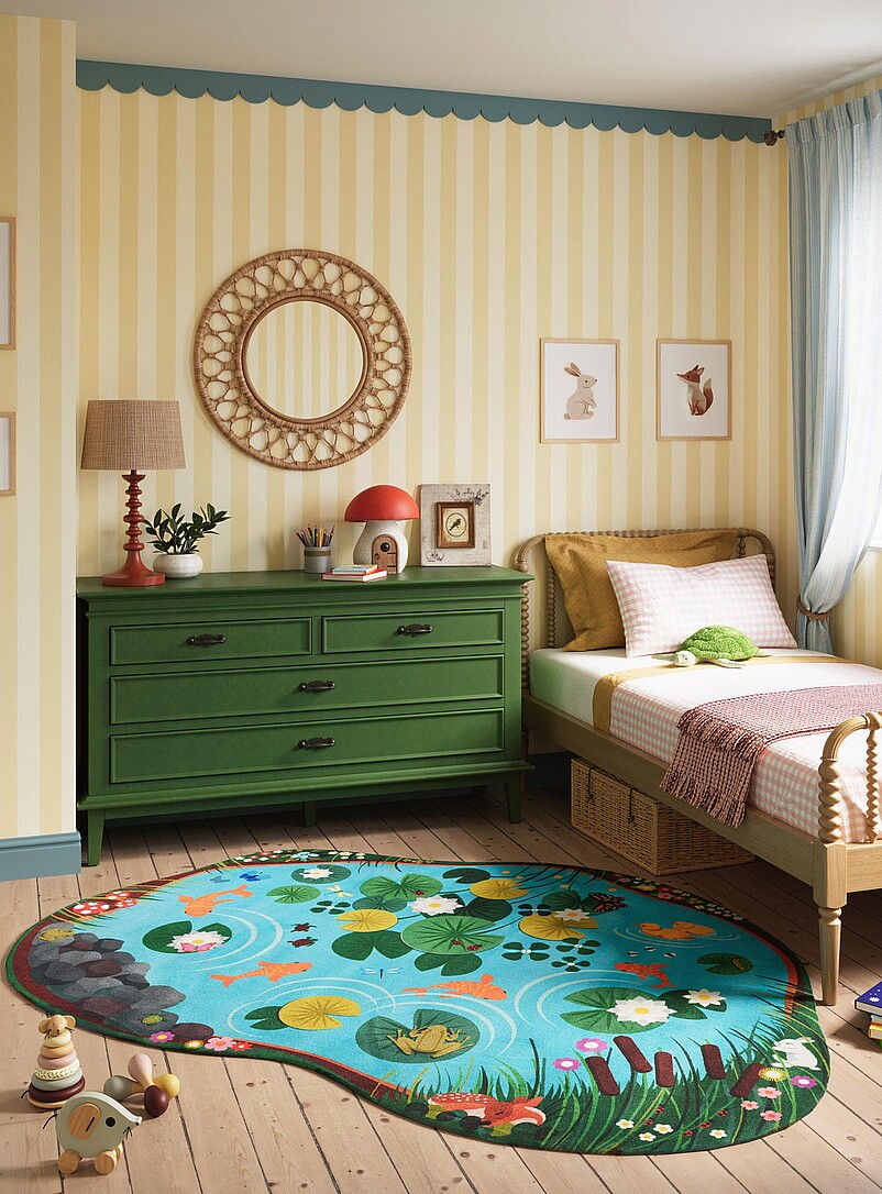 Playground blue pond children's mat 185 x 250 cm product image (primary)