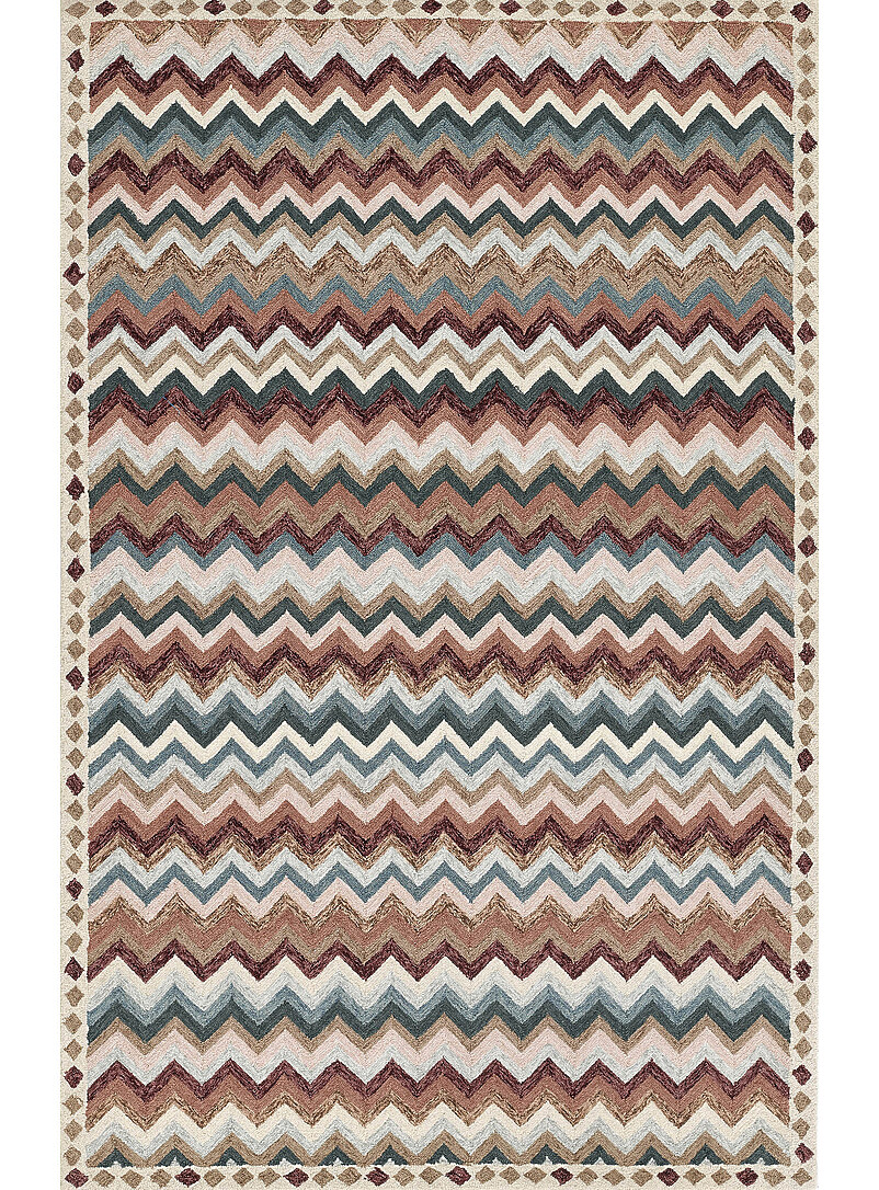 Abbott zigzag stripes pure wool rug See available sizes product image 2
