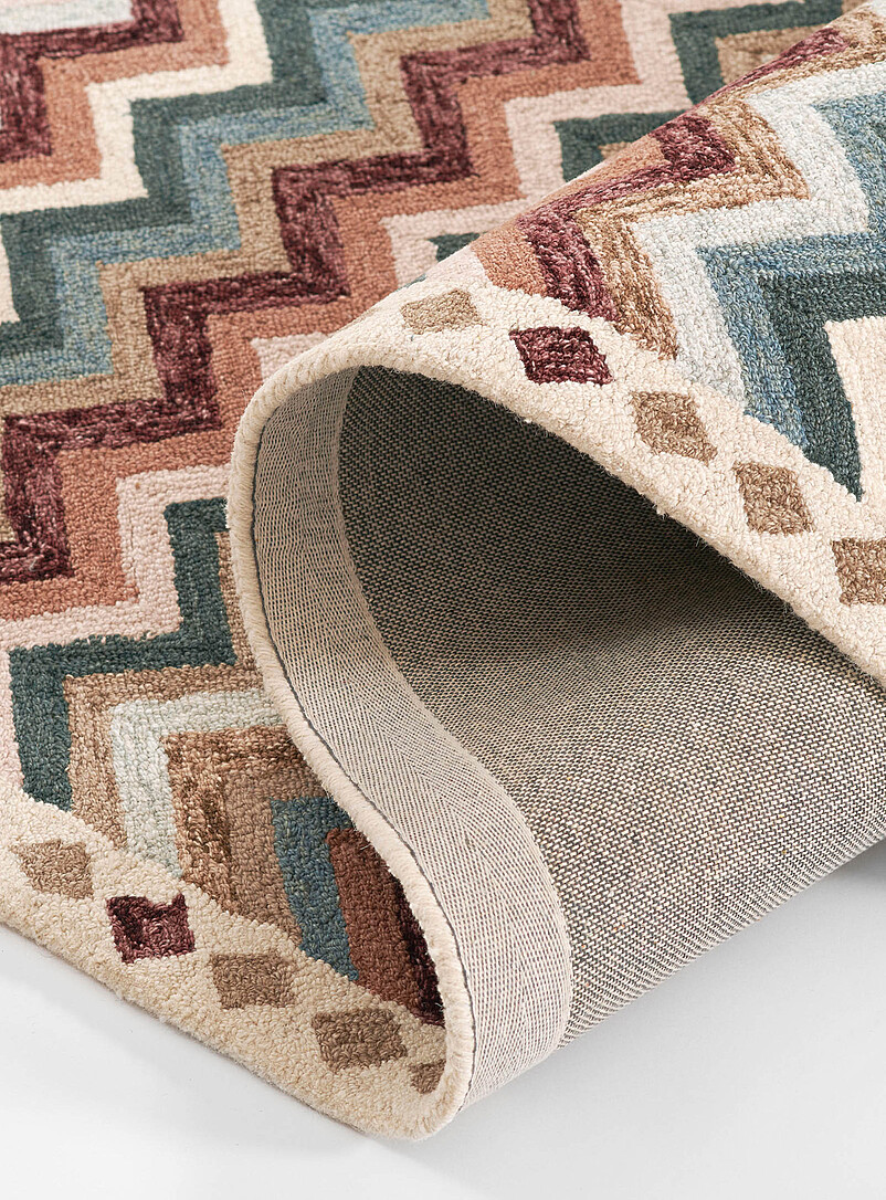 Abbott zigzag stripes pure wool rug See available sizes product image 3