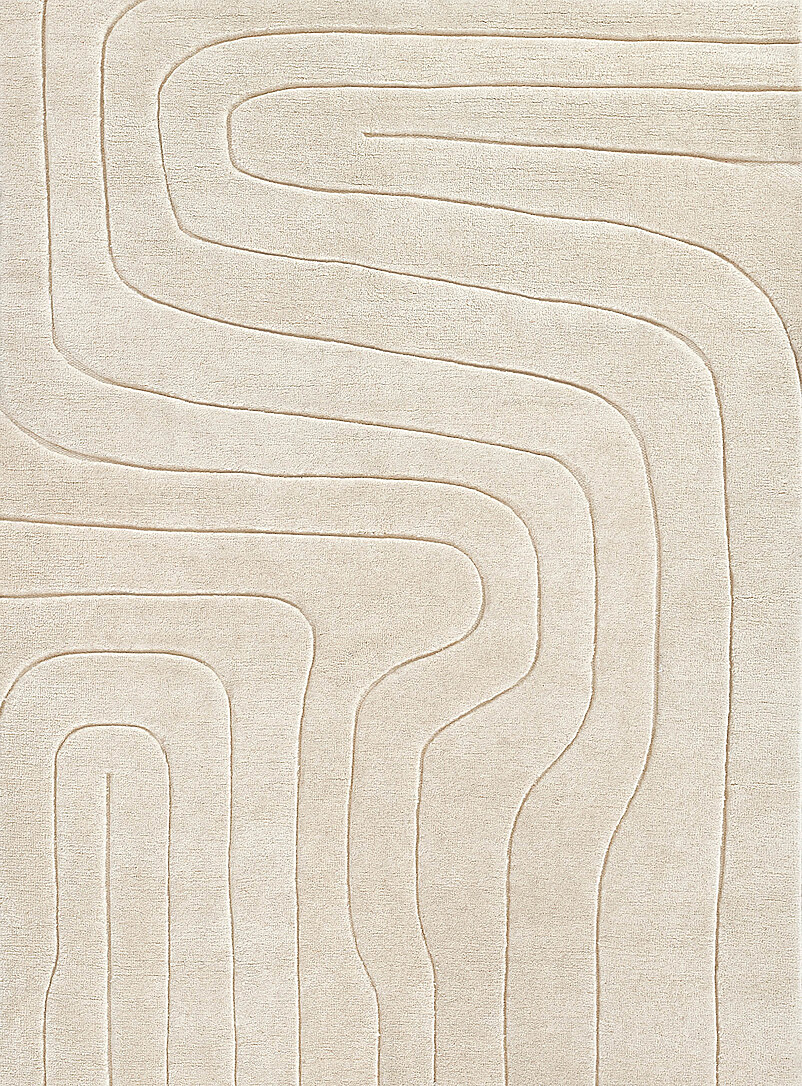 Canyon linear pattern pure wool rug See available sizes product image 2