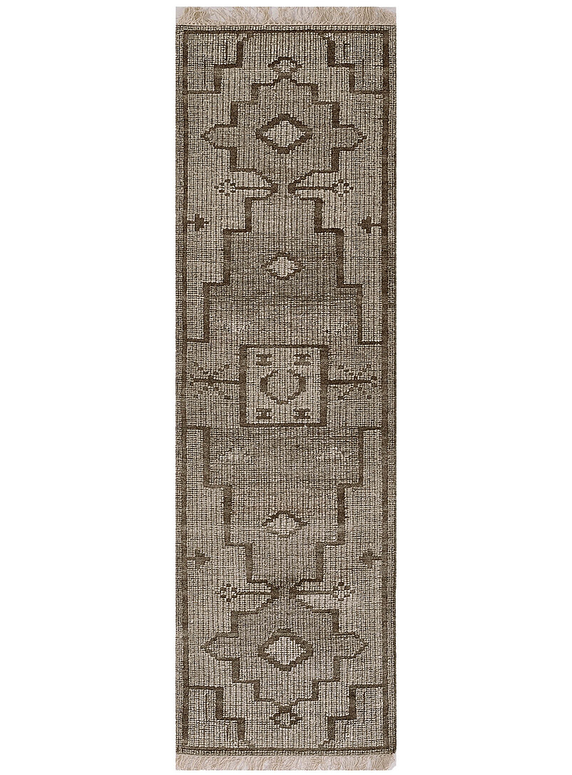 Bristol natural tone medallions hallway rug 70 x 245 cm product image 2