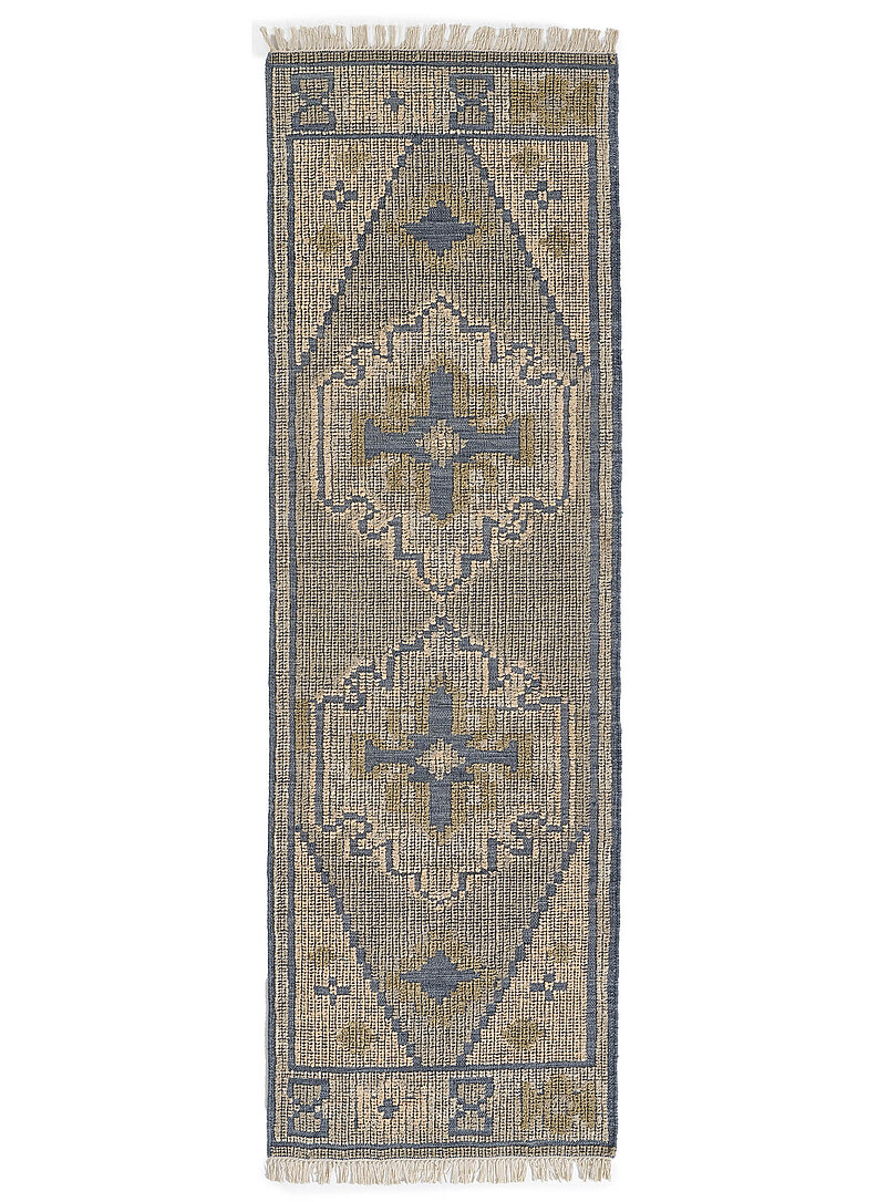 Bristol blue medallions hallway rug 70 x 245 cm product image (primary)