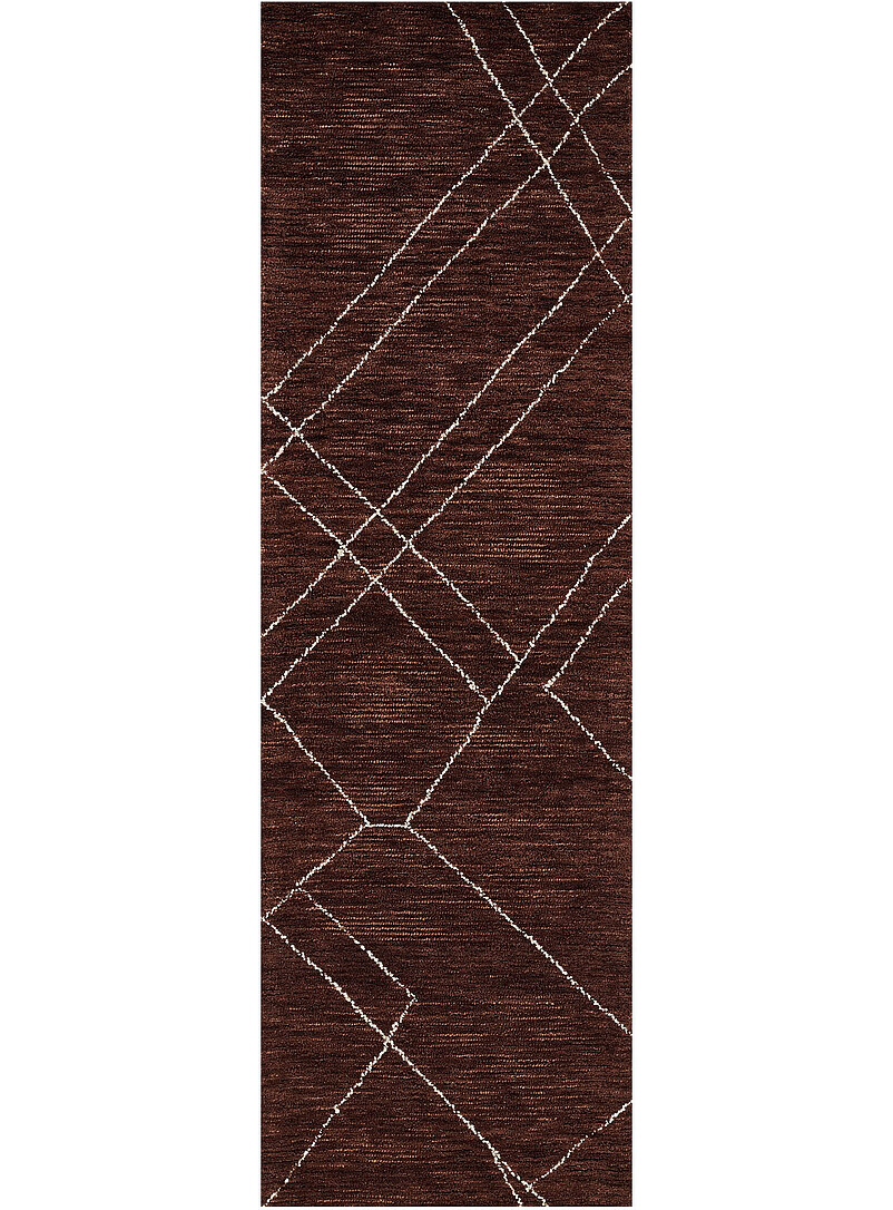 Everett geometric lines pure wool hallway rug 70 x 245 cm product image (primary)