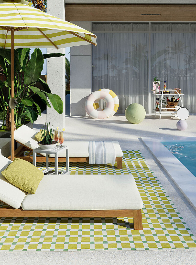 Icon geometric pattern indoor-outdoor rug See available sizes product image (primary)