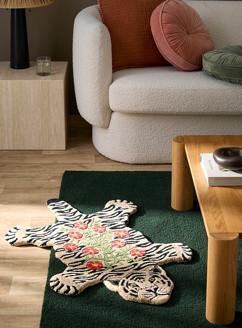 Jill pure wool tufted tiger rug 62 x 90 cm product image (primary)