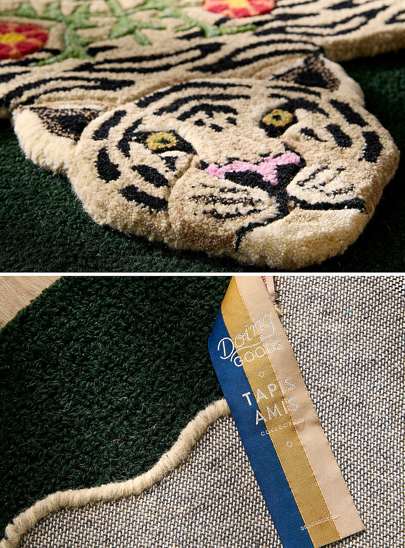 Jill pure wool tufted tiger rug 62 x 90 cm product image 3
