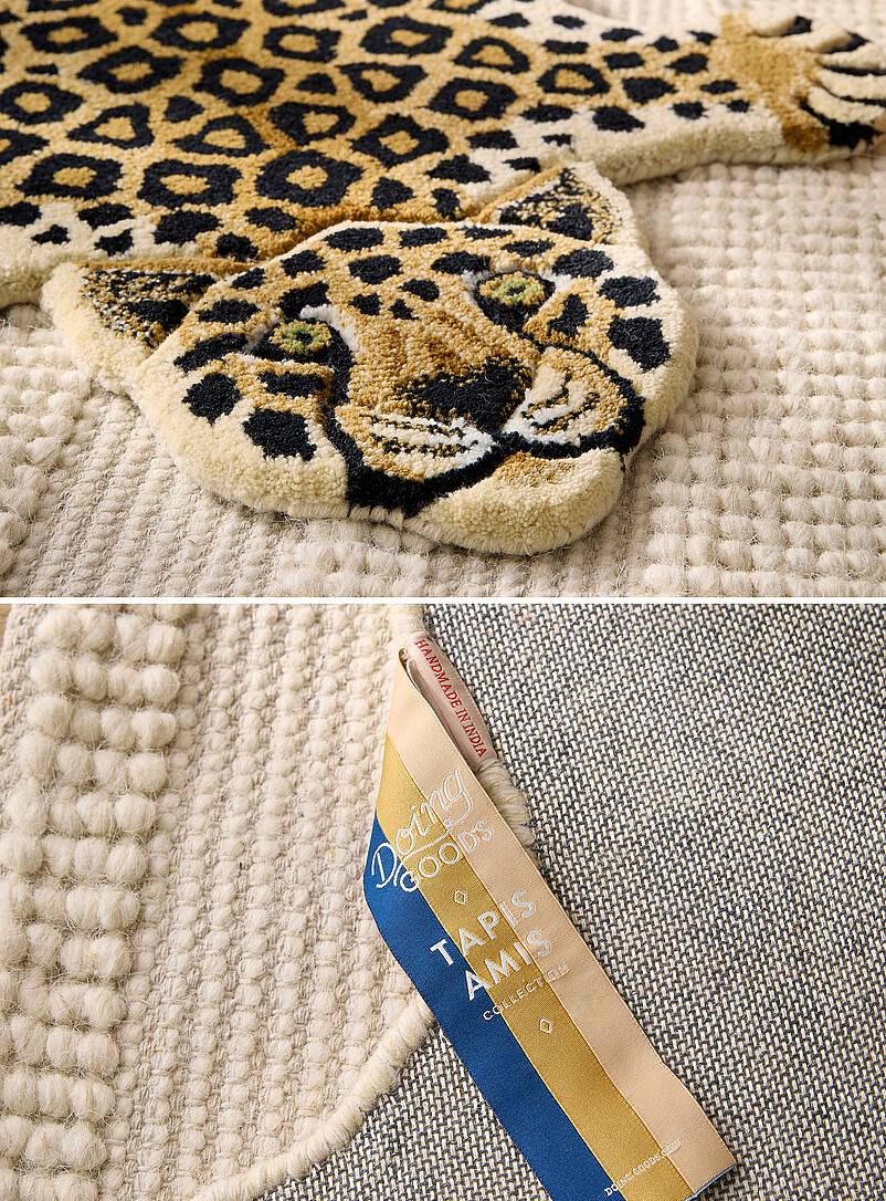 Loony pure wool tufted leopard rug 62 x 90 cm product image 3