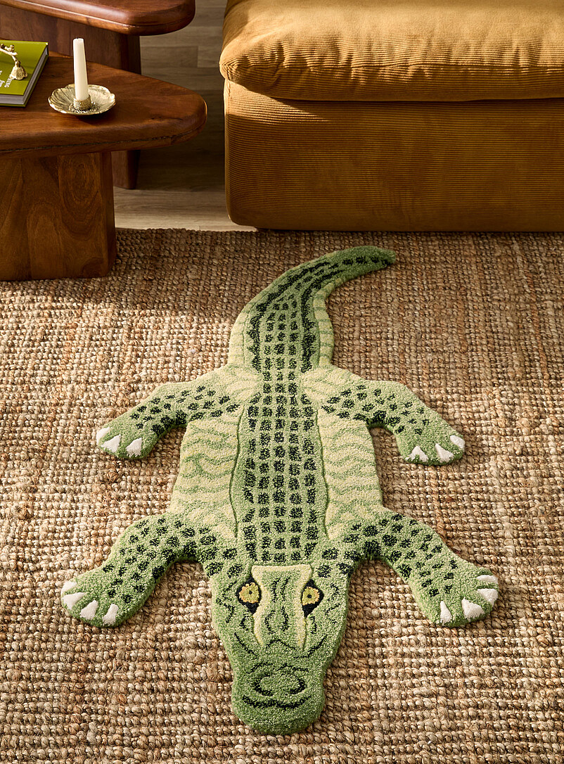 Coolio pure wool tufted crocodile rug 61 x 122 cm product image (primary)