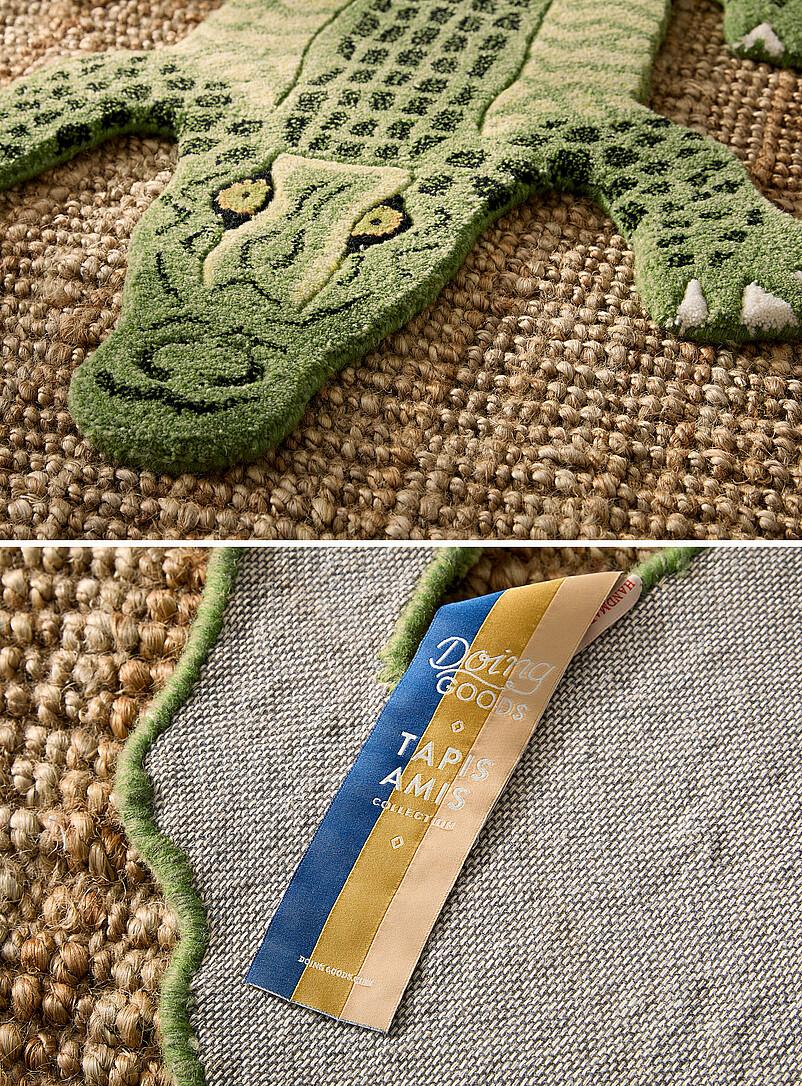 Coolio pure wool tufted crocodile rug 61 x 122 cm product image 3