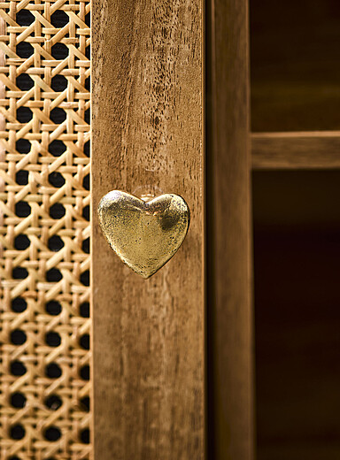 Le bouton d'armoire c&oelig;ur Holly Heart