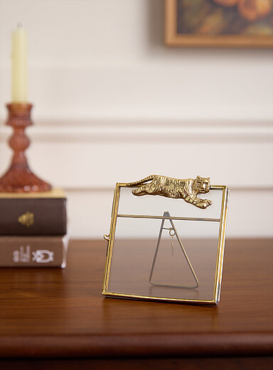 Golden tiger square frame