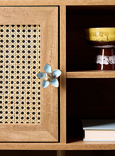 Le bouton d'armoire fleur bleue Liv Flower