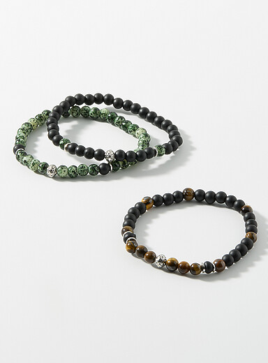 Beaded bracelet trio