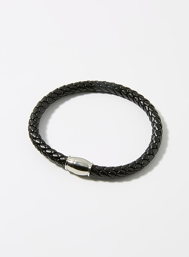Braided leather bracelet