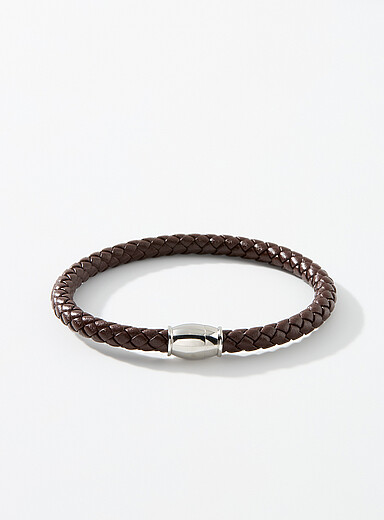 Braided leather bracelet