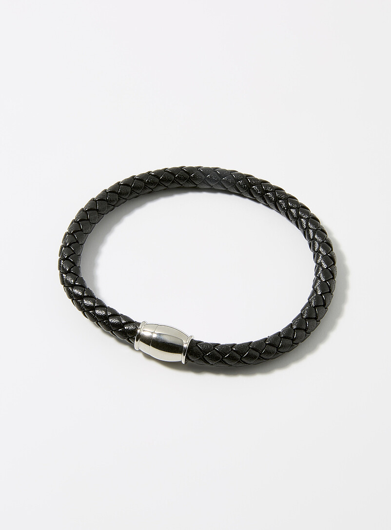 Braided leather bracelet product image (primary)