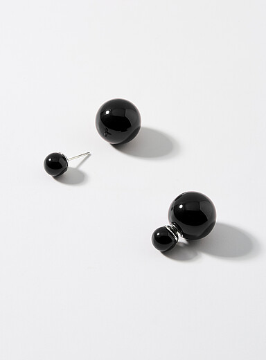 Les boucles d'oreilles bille unie