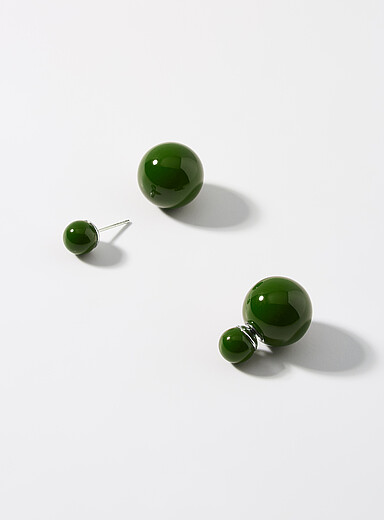 Solid bead earrings
