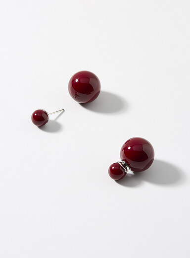 Les boucles d'oreilles bille unie