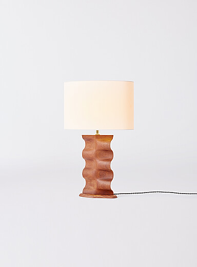 Origin walnut table lamp