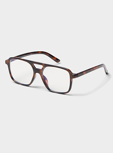 Les lunettes aviateur Onyx Anti-lumi&egrave;re bleue