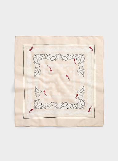 Le foulard paisley et broderies pur coton
