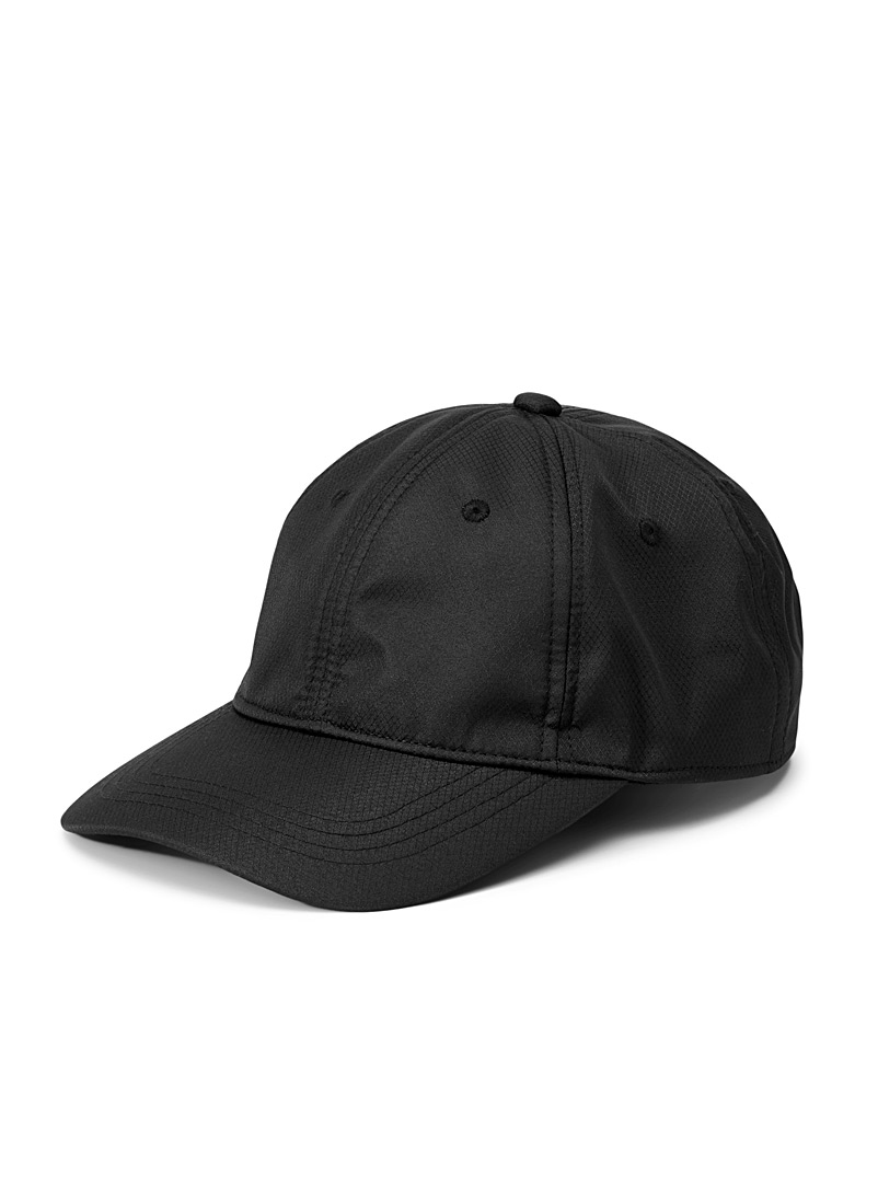 Le 31 Black Monochrome nylon cap for men