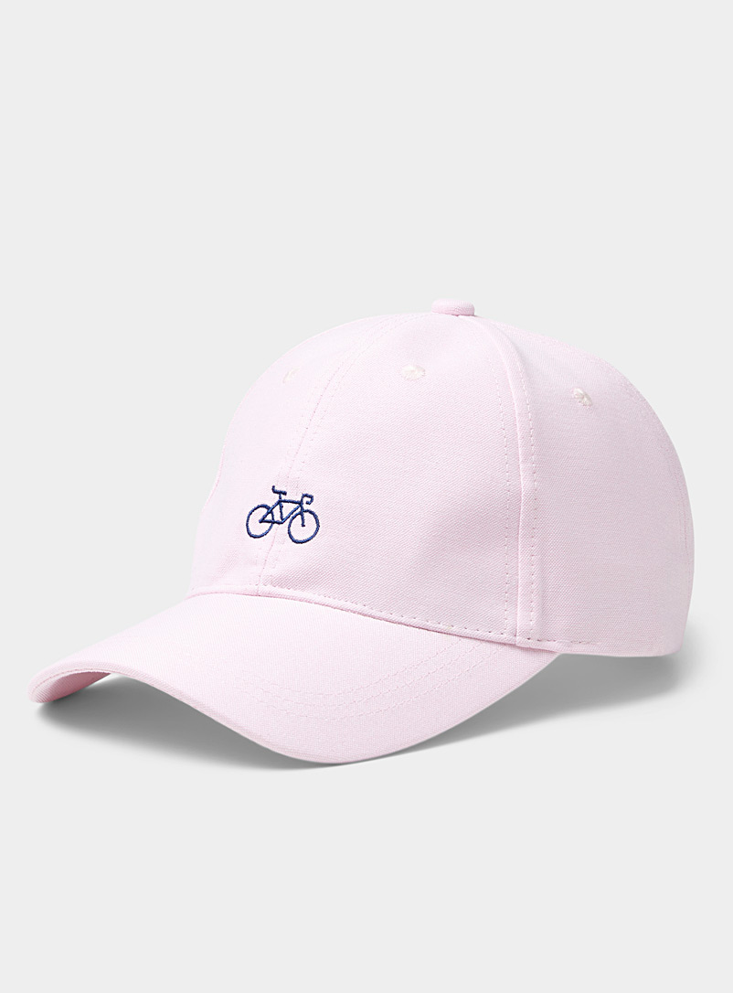 Le 31 Pink Embroidered Oxford cap for men