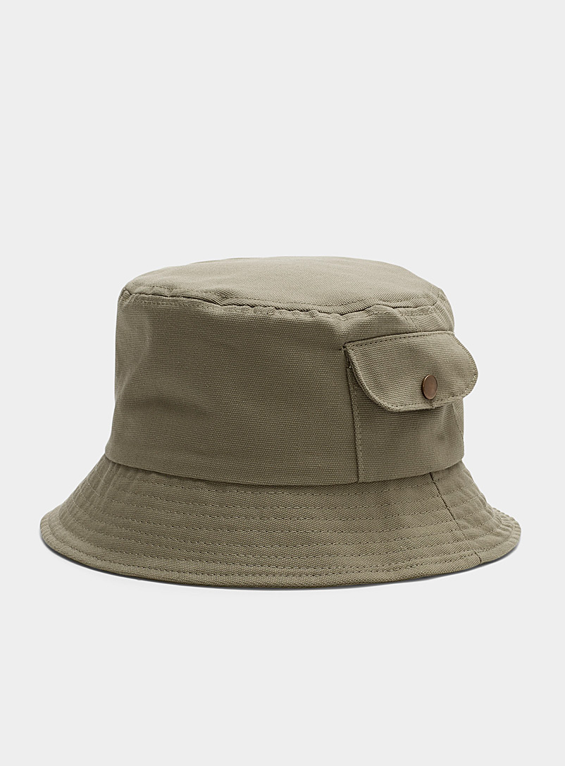 Le 31 Khaki Olive cargo bucket hat for men