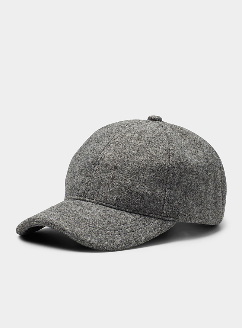 Simons Light Grey Monochrome felted cap for women