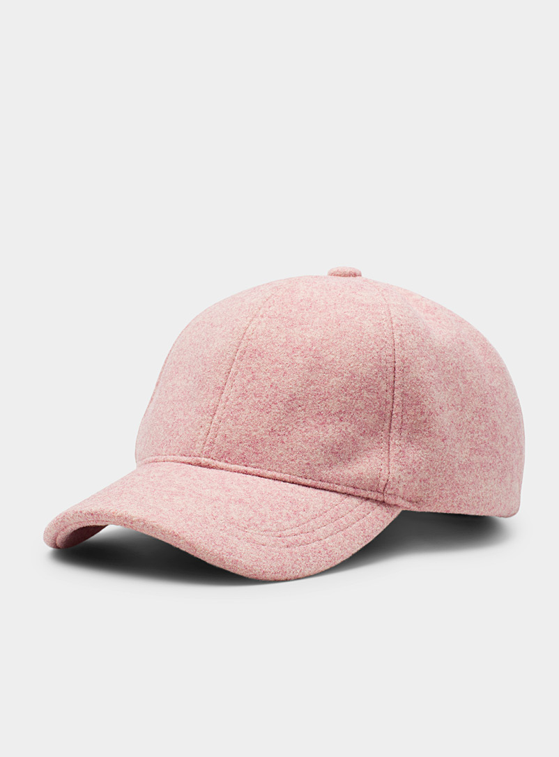 Simons Pink Monochrome felted cap for women