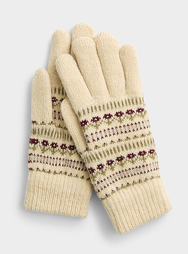 Mitaines D'hiver Pour Femme - Motif Losanges, Doublure Polaire - Taille Unique élastique - Chauffantes Et Douces - 7