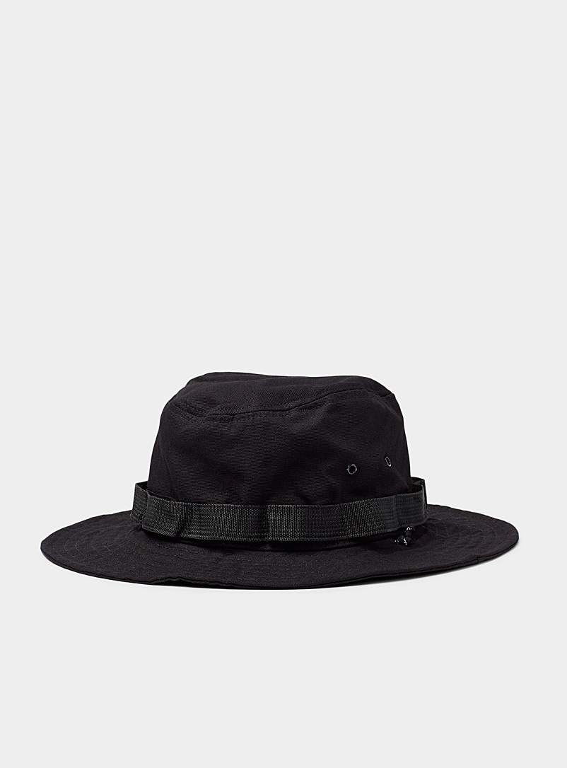 Djab Black Utility fisherman hat for men