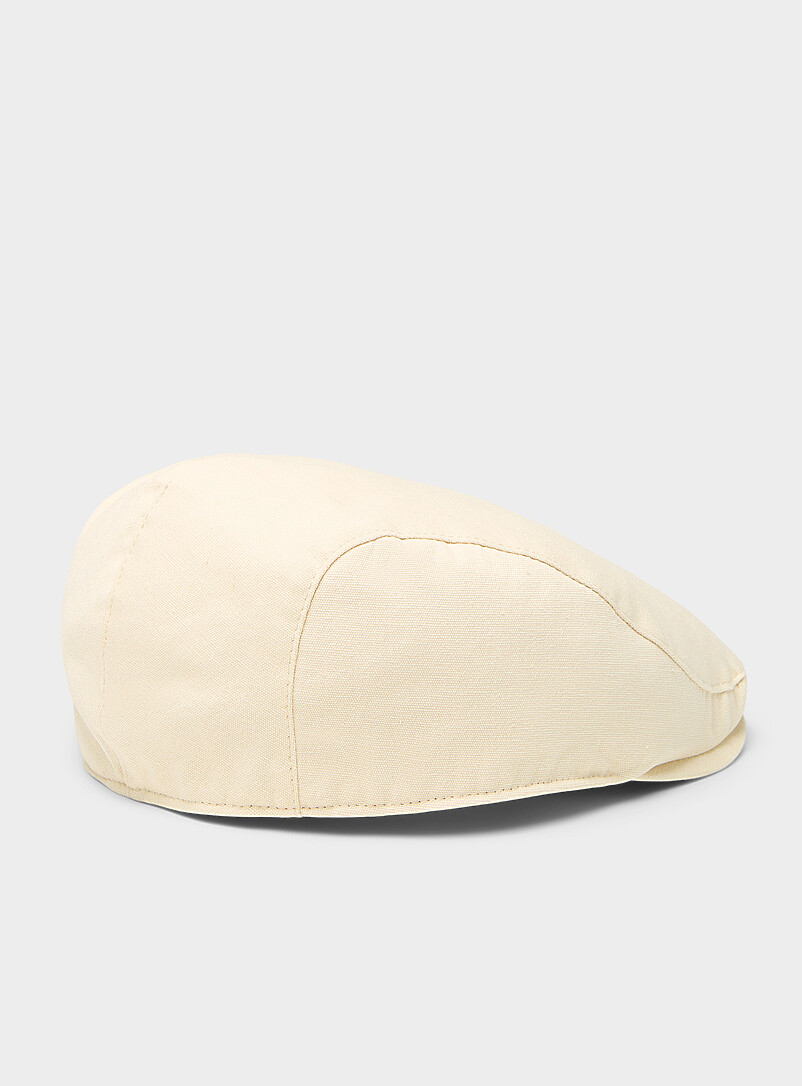 Le 31 Off White Linen driver cap for men