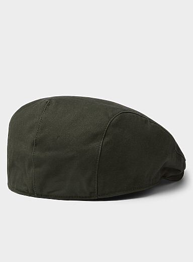 Le 31 Mossy Green Linen driver cap for men