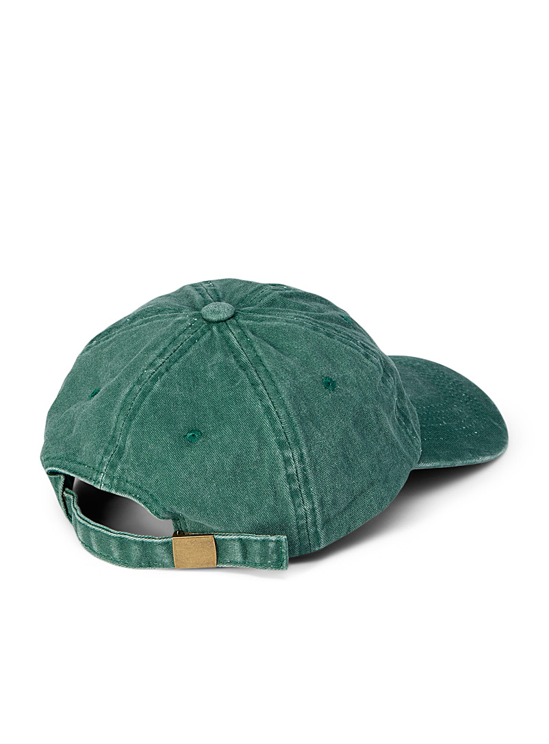 Simons: La casquette baseball denim d&eacute;lav&eacute; Rouge framboise - Cerise pour femme