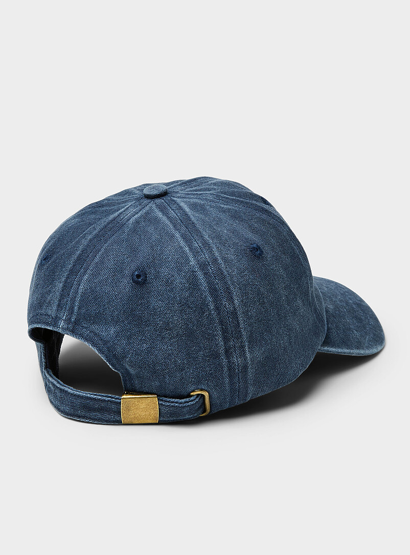 Simons: La casquette baseball denim d&eacute;lav&eacute; Rouge framboise - Cerise pour femme