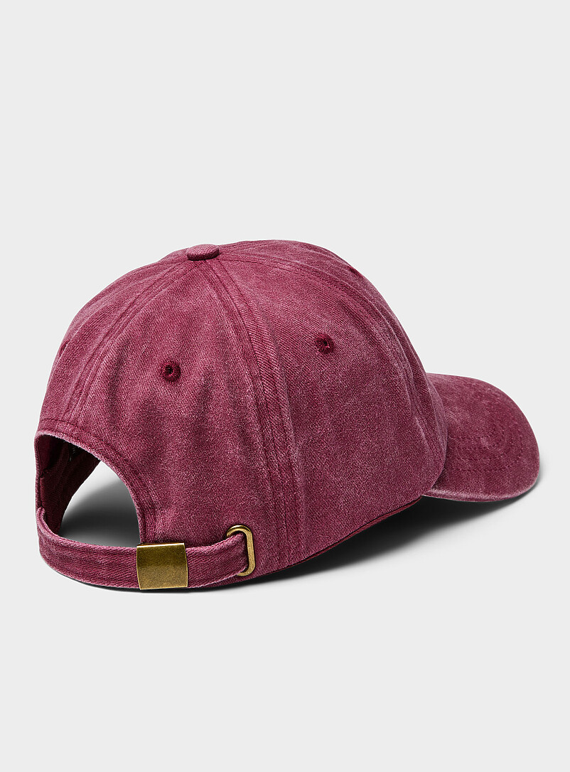 Simons Charcoal Faded denim baseball cap for women