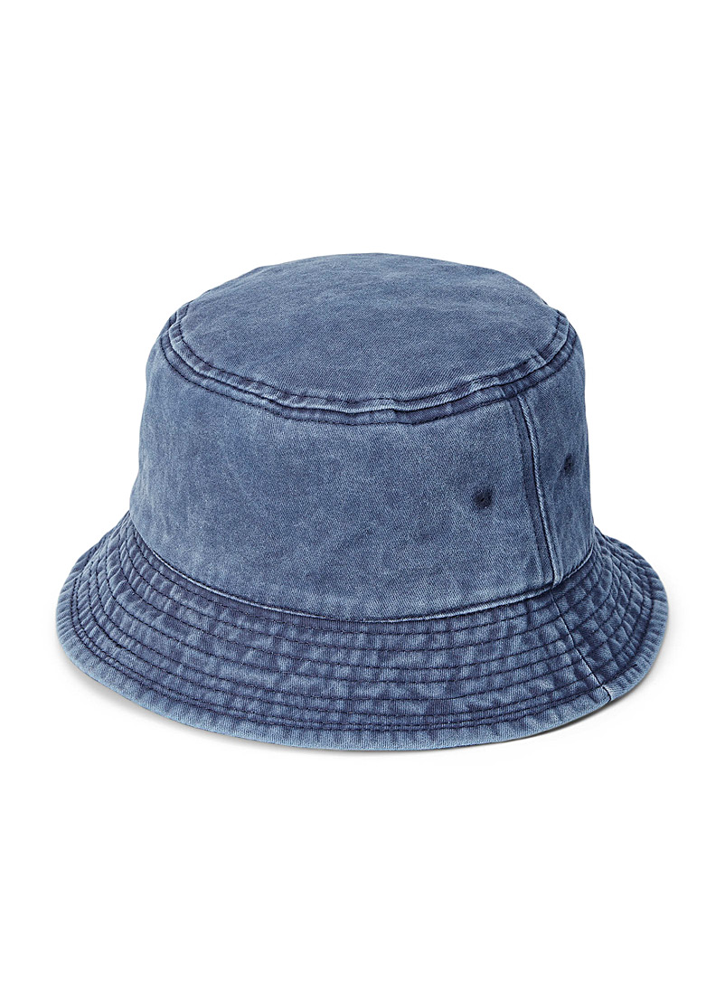 Simons Marine Blue Faded cotton bucket hat for women