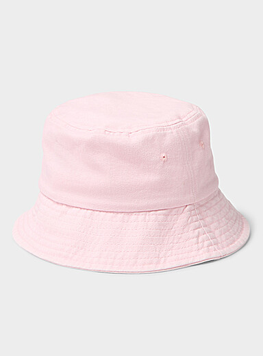 Simons Black Faded cotton bucket hat for women