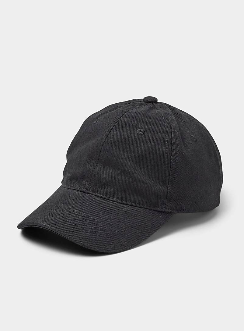 Simons Black Cotton twill cap for women