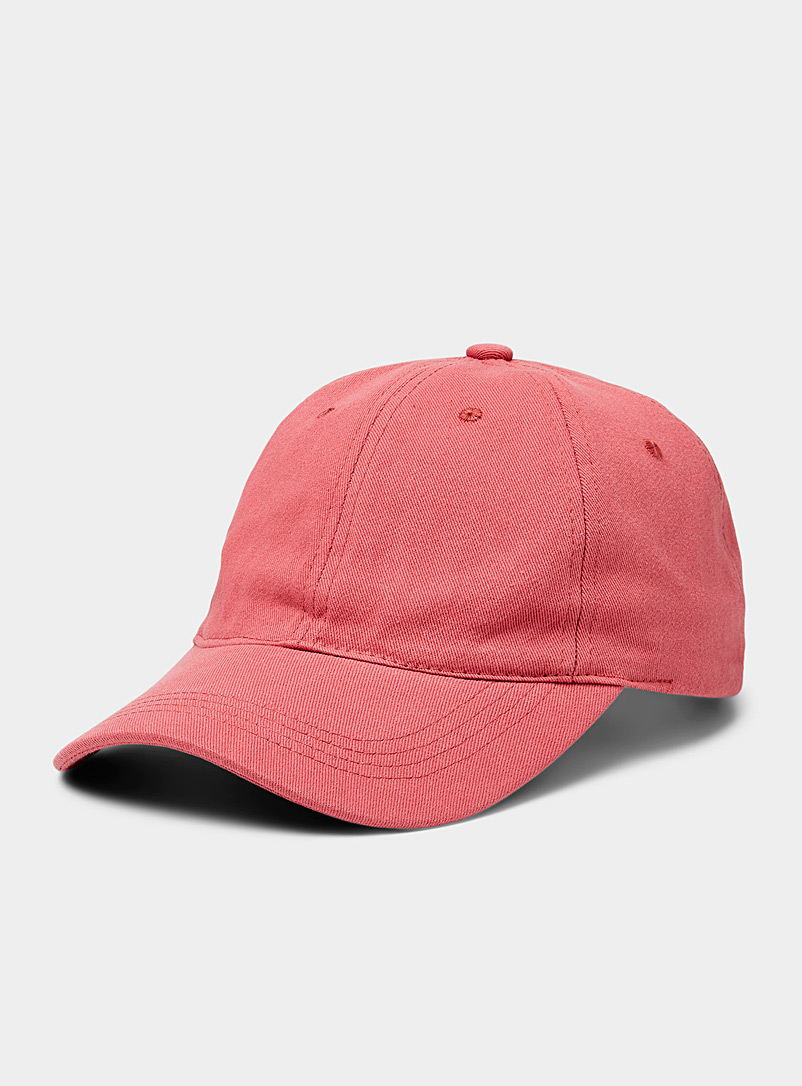Simons Cherry Red Cotton twill cap for women