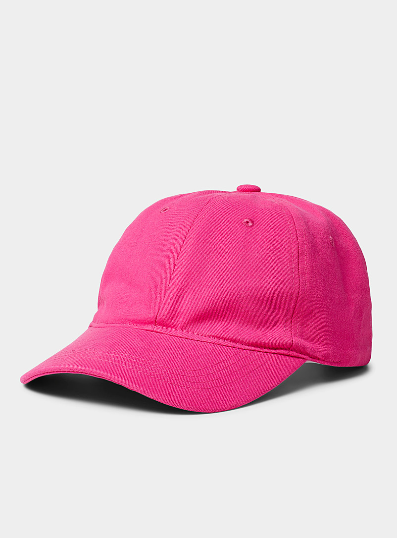 Simons Medium Pink Cotton twill cap for women