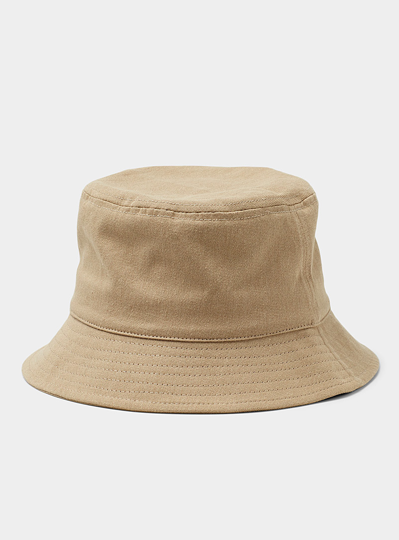 Simons Medium Brown Cotton twill bucket hat for women
