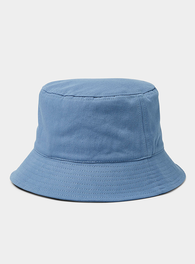 Simons Slate Blue Cotton twill bucket hat for women