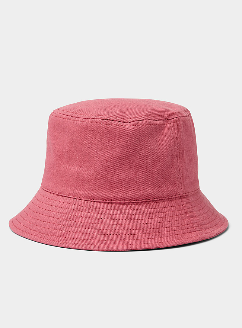 Simons Cherry Red Cotton twill bucket hat for women