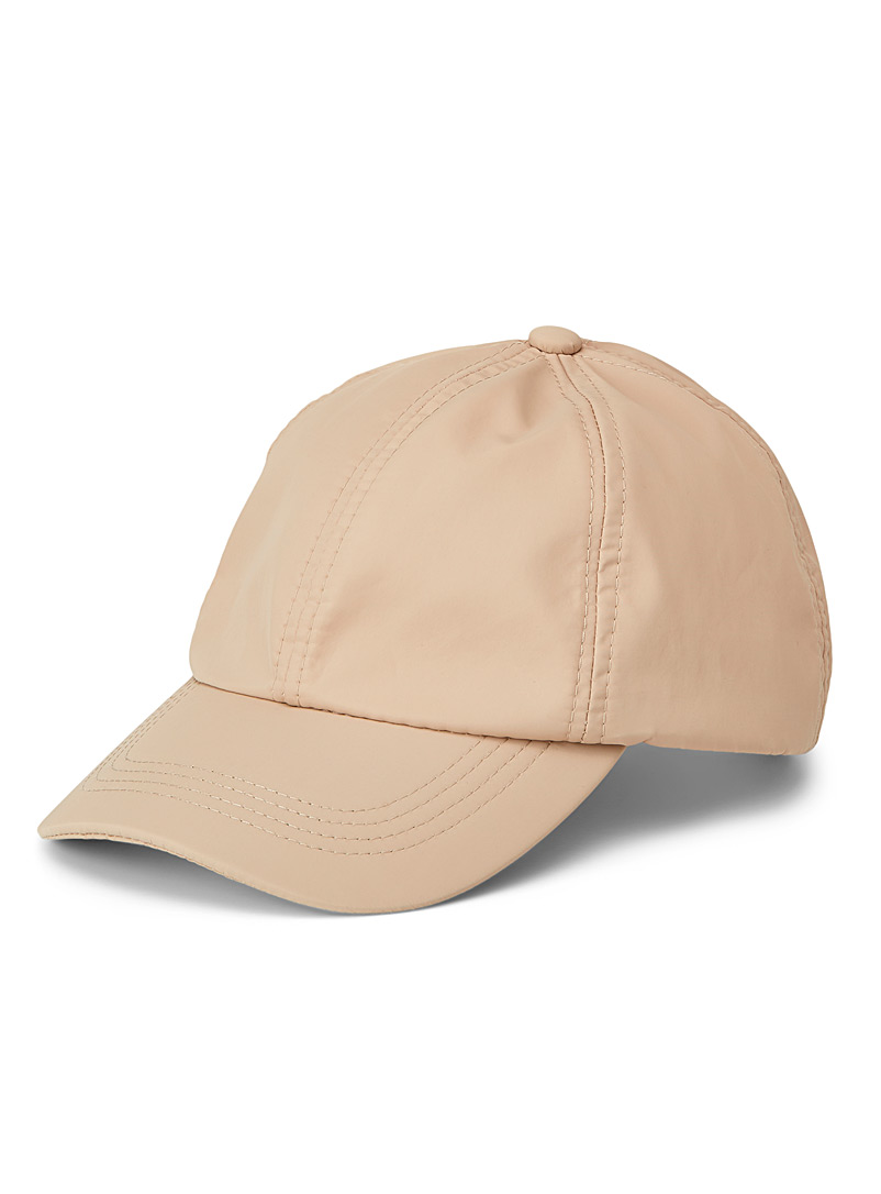 Simons Light Brown Solid cap for women
