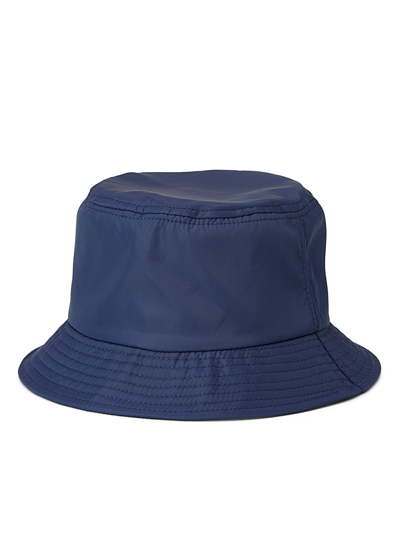Simons Dark Blue Nylon bucket hat for women